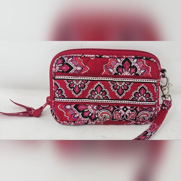 Vera Bradley Frankly Scarlet Zippered Wristlet Wallet - Picture 2 of 13